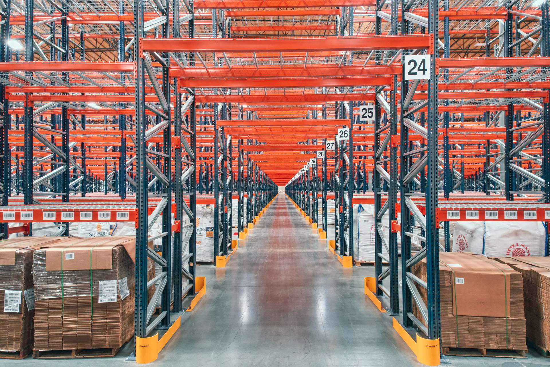 Industrial pallet racking installation in Hanover warehouse
