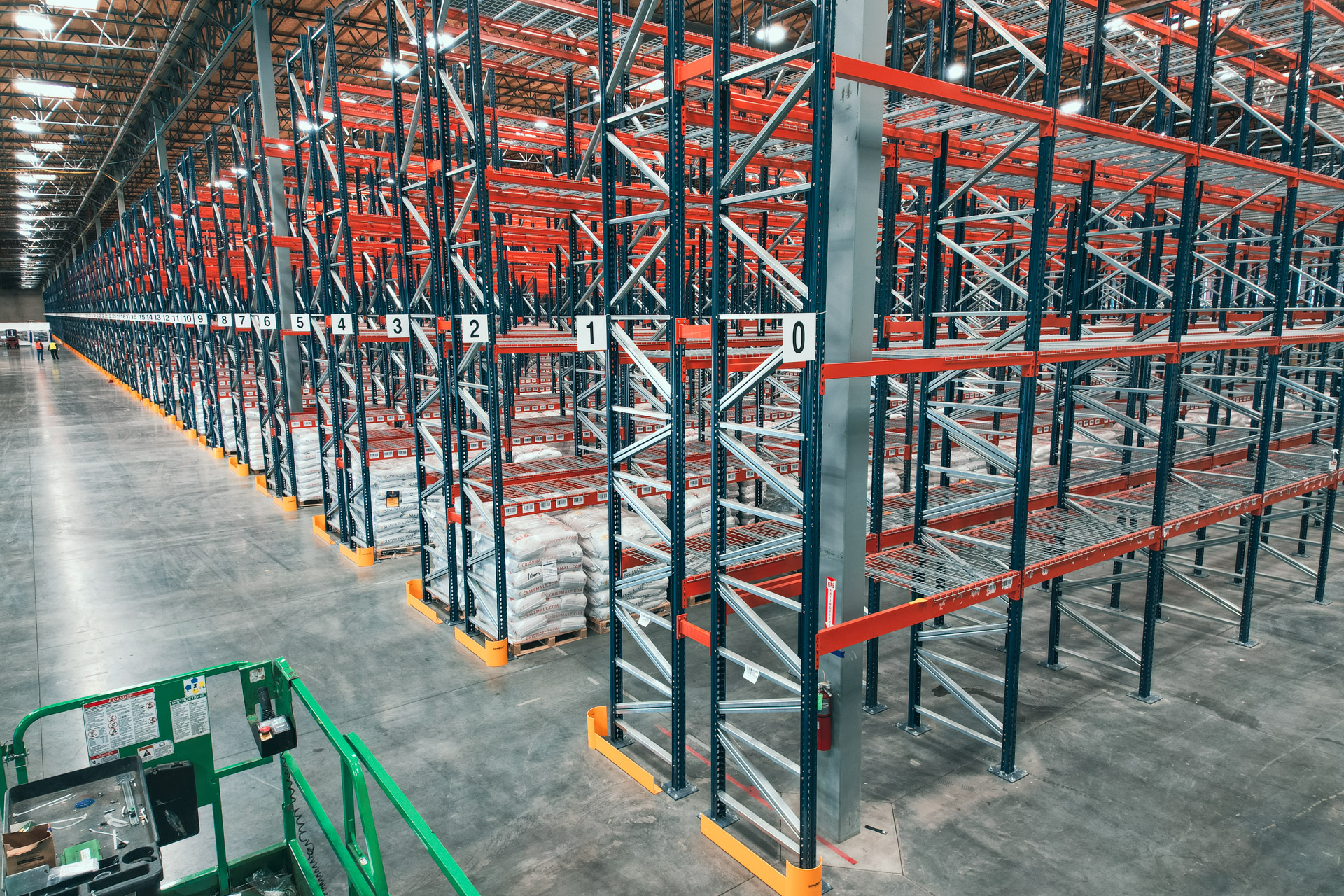 Warehouse pallet rack installation in Baltimore Maryland